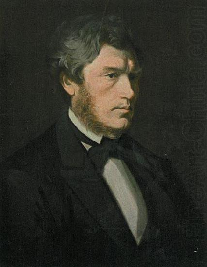 Painting of Norwegian writer Carl Fredrik Diriks., Knud Bergslien